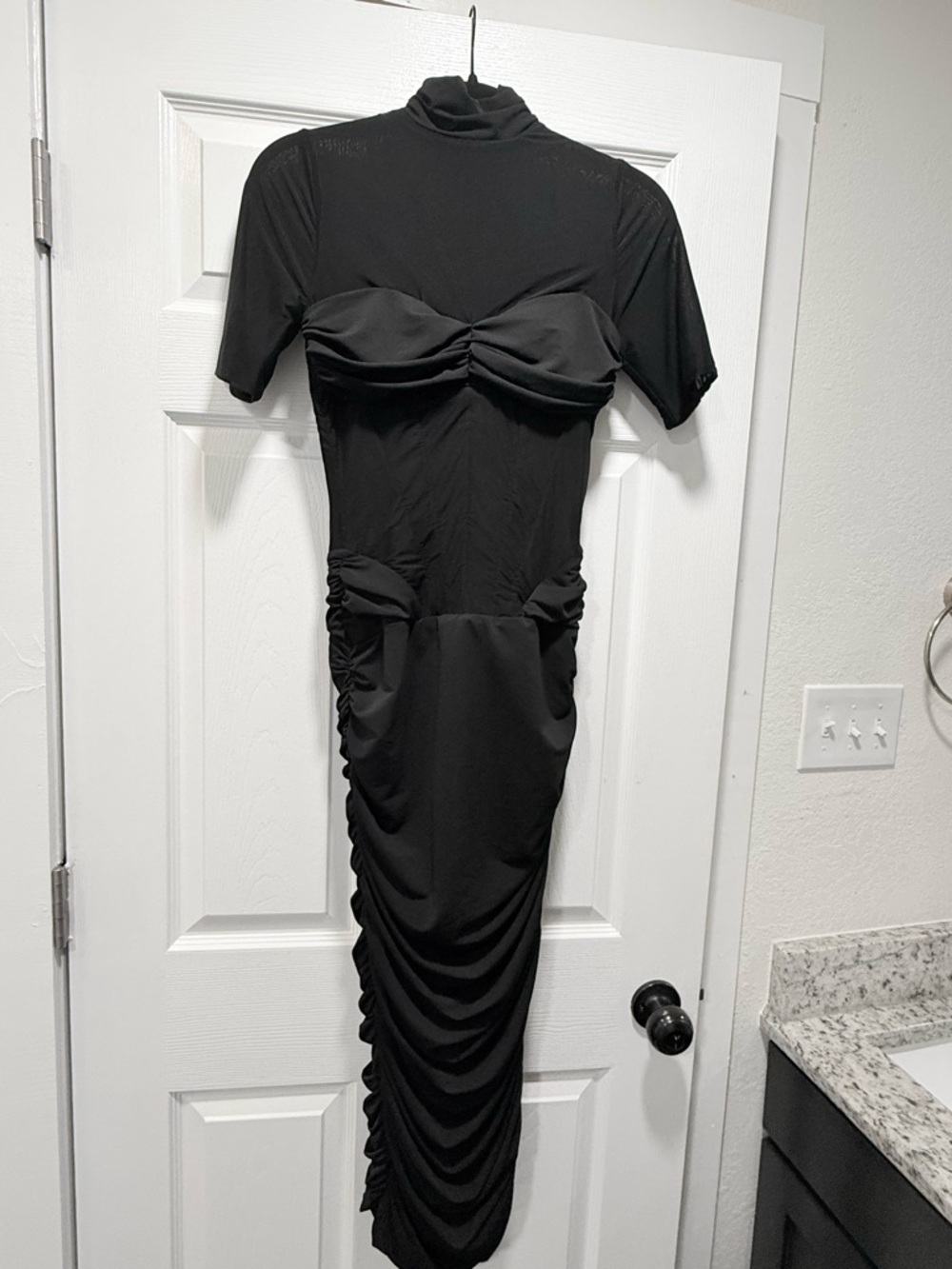 House of CB Sorrel Corset Stretch Mesh Midi Dress - Picture 7 of 8